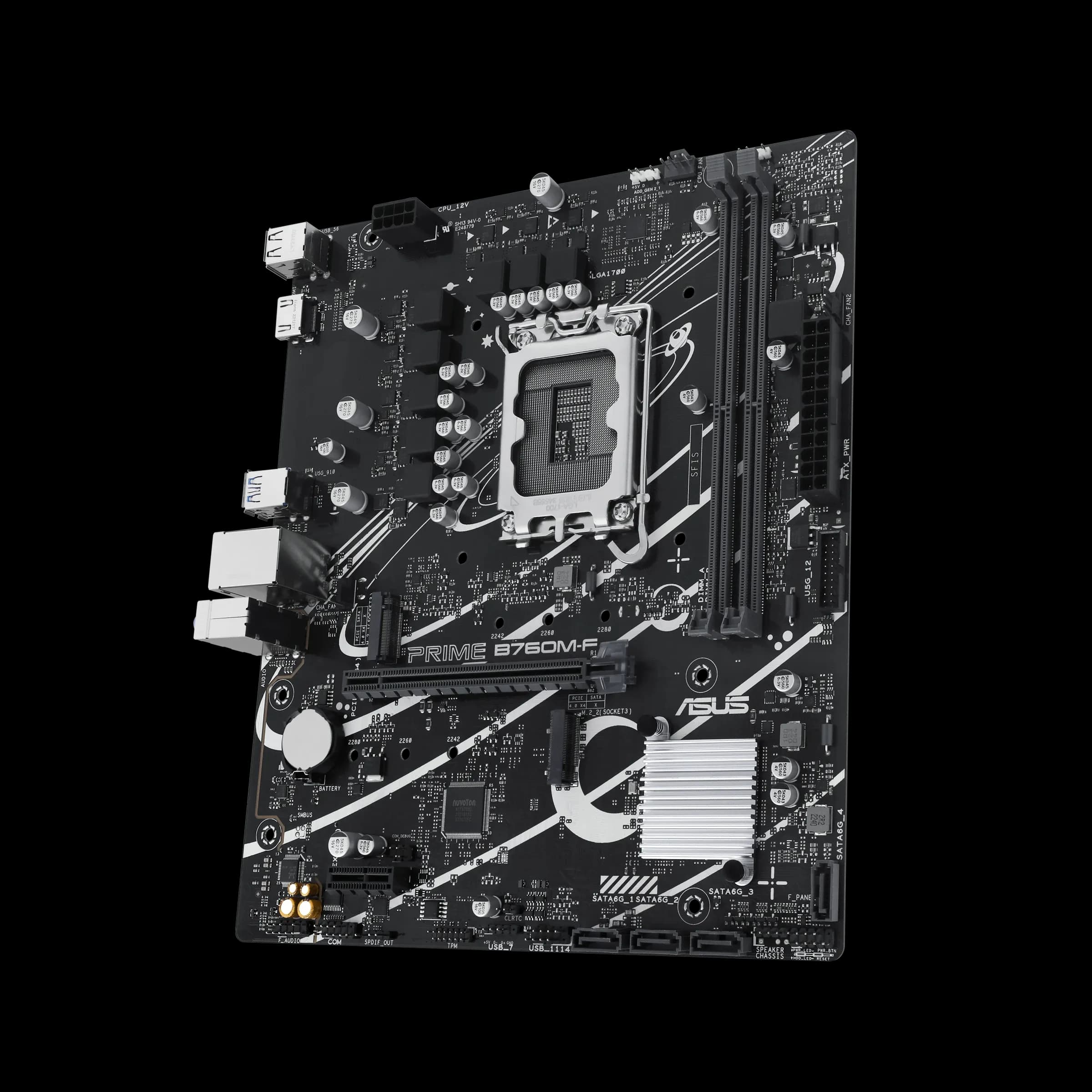 MB LGA1700 ASUS B760M-F,2xDDR5,6xUSB,2xM.2,4xSATAIII,mATX,PCIe16x, PCIe1x HDMI