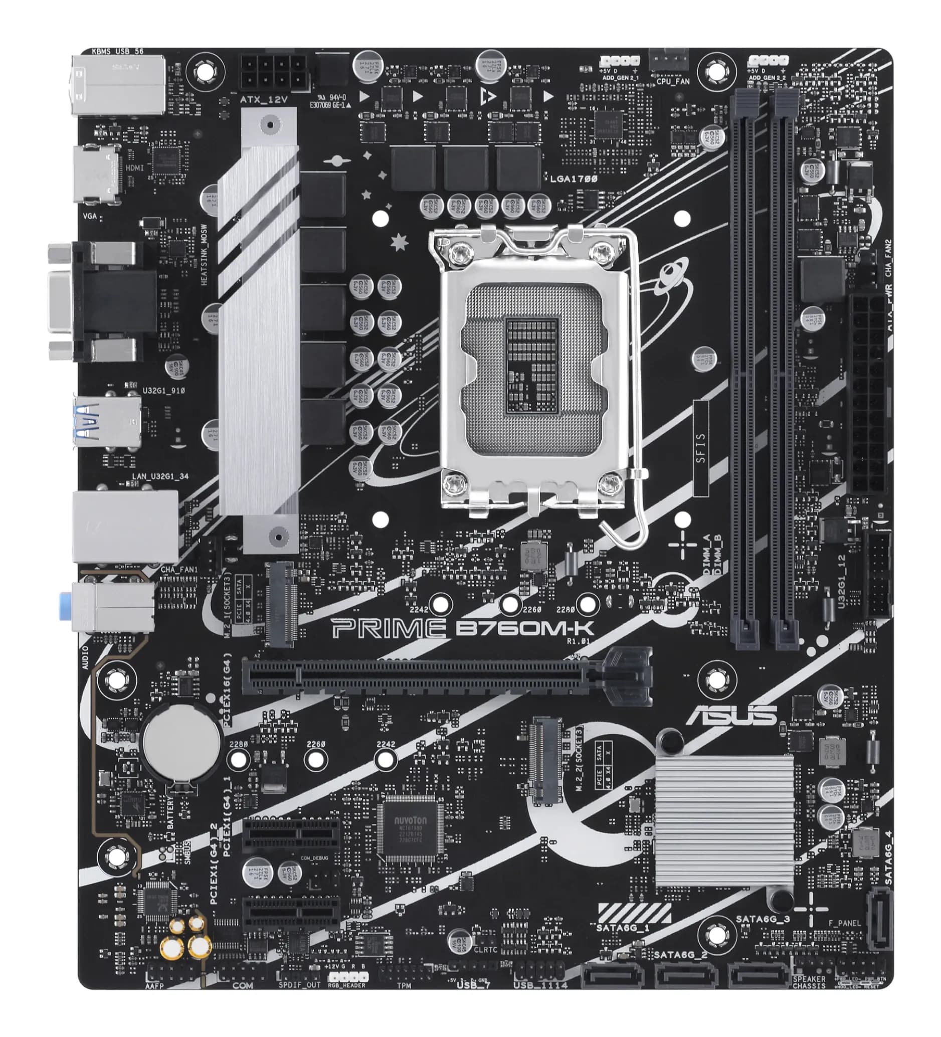MB LGA1700 ASUS B760M-K,2xDDR5,10xUSB,4xSATAIII,mATX,PCIe16x, 2PCIe1x VGA,HDMI
