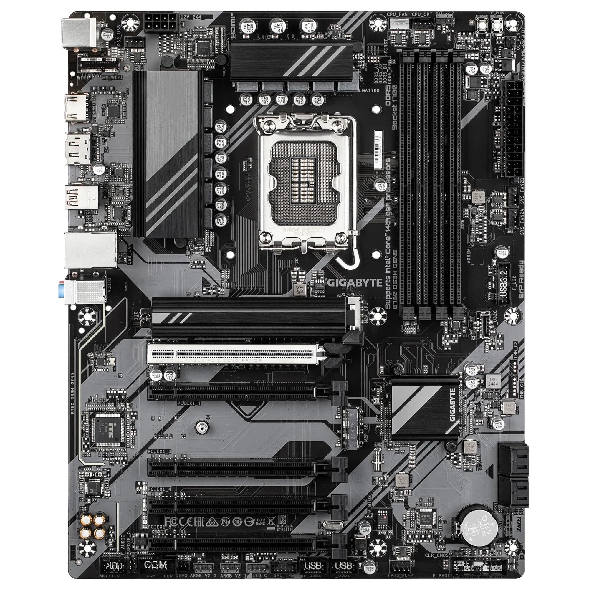 MB LGA1700 GIGABYTE B760 DS3H GEN5,4xDDR5,11xUSB,4xSATAIII,ATX,M.2,5xPCIe16x, HDMI,DP