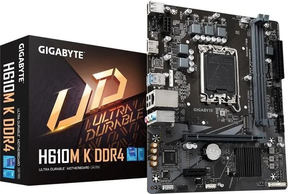 MB LGA1700 GIGABYTE H610M K DDR4,2xDDR4,12xUSB,2xSATAIII,mATX,M.2,PCIe16x, PCIe1x, HDMI