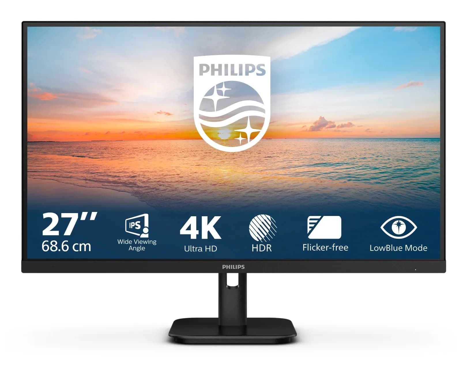 PHILIPS 27" 27E1N1800A IPS 4K UHD LED WIDE 3840x2160 10000000:1 350cd/m2 4ms 2xHDMI