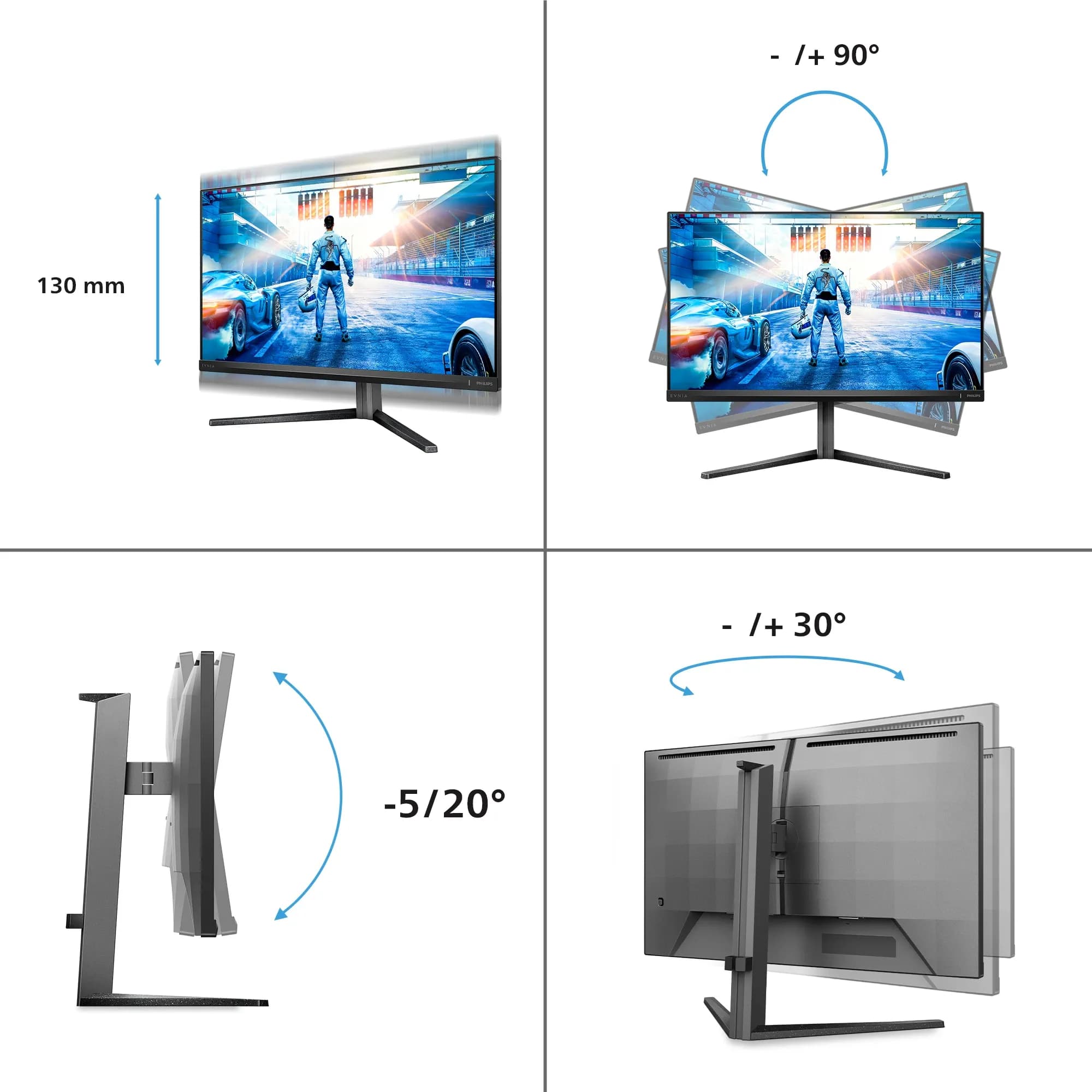 PHILIPS 27" 27M2N5500 EVNIA GAMING IPS 2560 x 1440 180HZ 178/178 1200:1 500kd/m2 1ms DP, HDMI*2