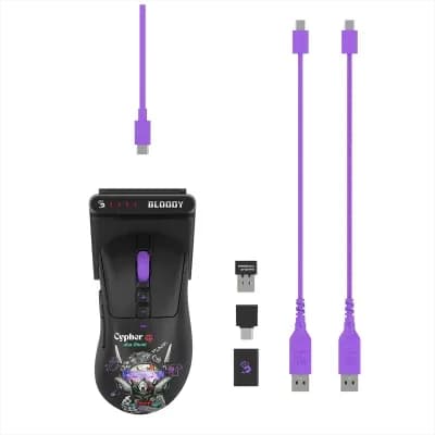 Мышь A4Tech Bloody R73 Ultra Duo, Cypher Ghost, Радиоканал (USB-приёмник)