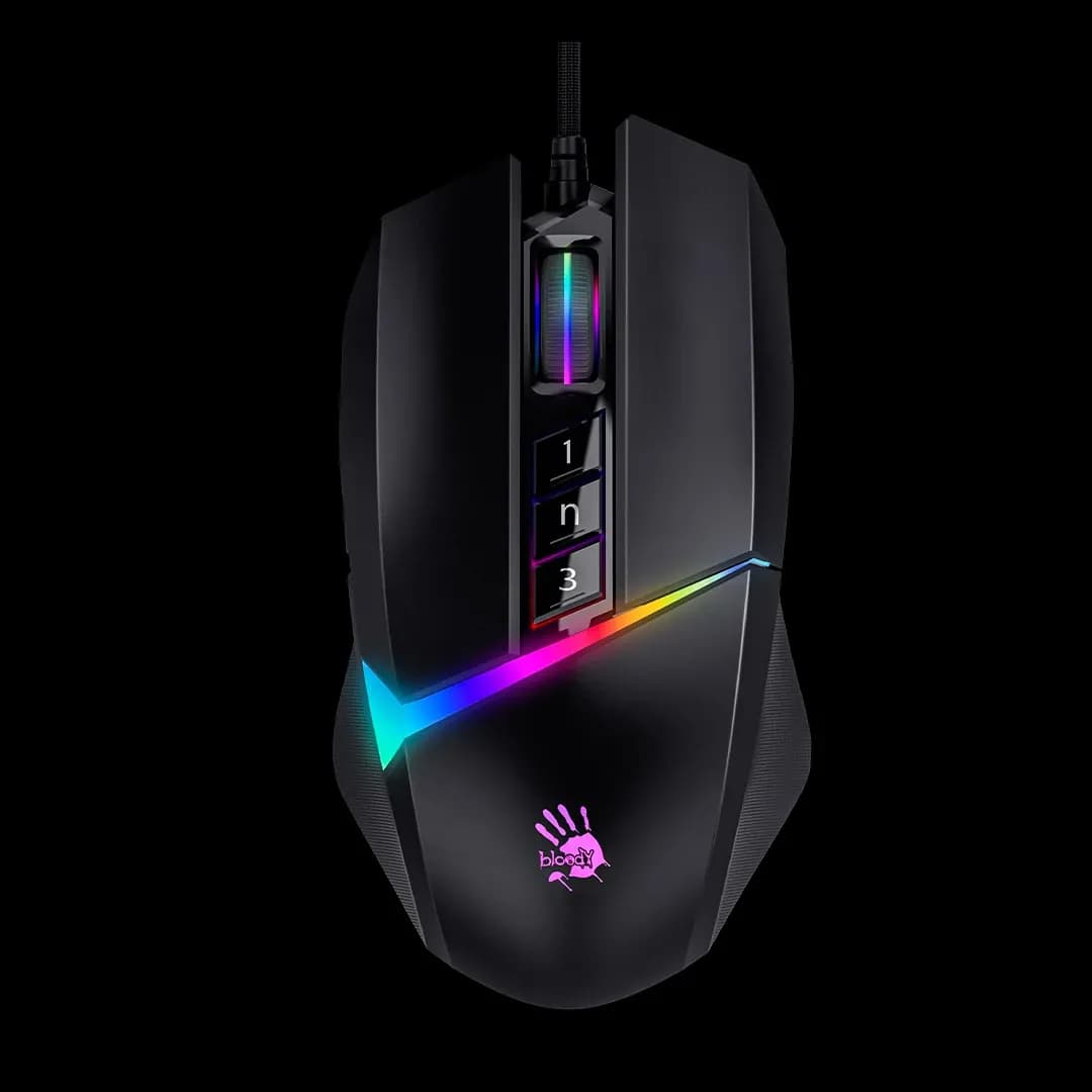 Мышь A4Tech Bloody W60 Max, Stone Black