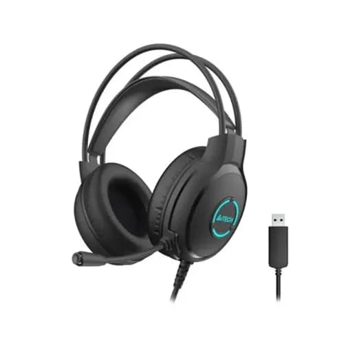 Наушники с микрофоном A4Tech FSTYLER FH300U NEON USB BLACK