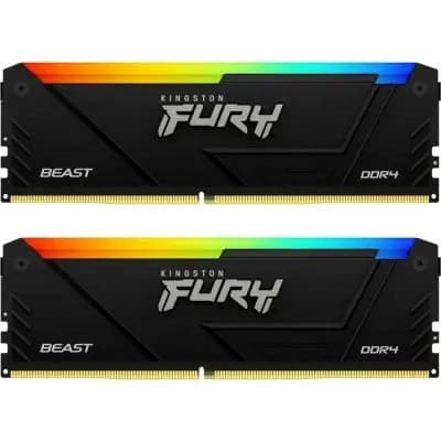 DDR4 32GB (2x16GB) PC-25600 (3200MHz) KINGSTON FURY BEAST RGB KF432C16BB12AK2/32