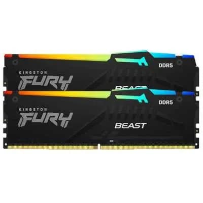 DDR5 32GB (2x16GB) PC-44800 (5600MHz) KINGSTON FURY BEAST RGB KF556C40BBAK2-32