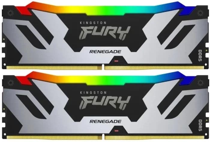 DDR5 48GB (2x24GB) PC-57600 (7200MHz) KINGSTON FURY RENEGADE RGB KF572C38RSAK2-48