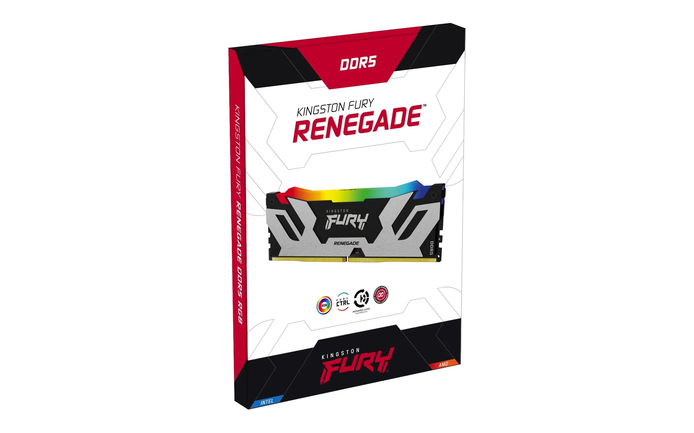 DDR5 64GB (2x32GB) PC-51200 (6400MHz) KINGSTON FURY RENEGADE RGB XMP KF564C32RSAK2-64