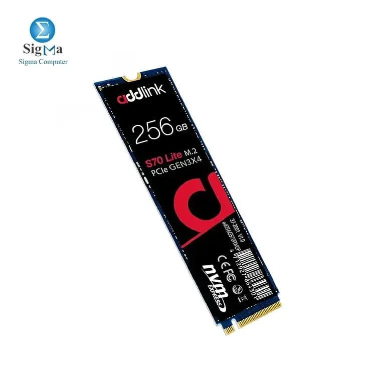 Addlink S70 Lite 256GB PCIe NVMe Gen3x4, M.2 2280, Read/Write up to 3000/1000MB/s, Made in Taiwan [ad256GBS70LTM2P]