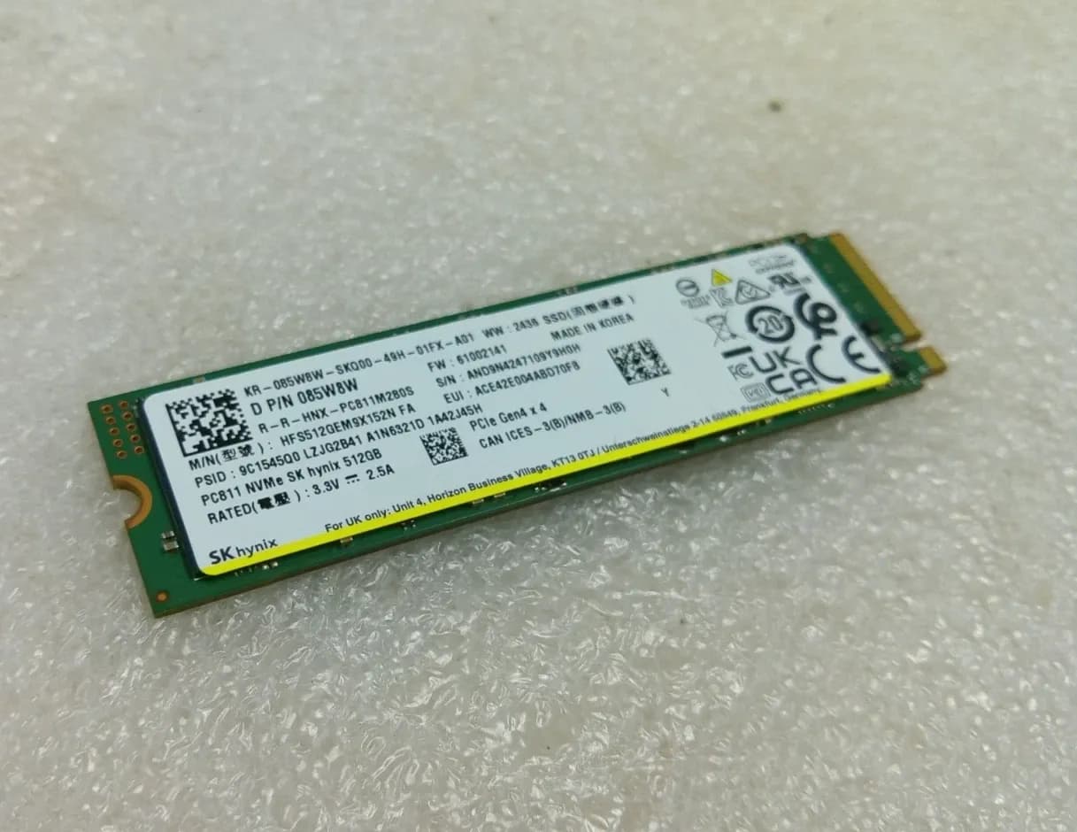 SK hynix PC811 512GB PCIe NVMe Gen4x4