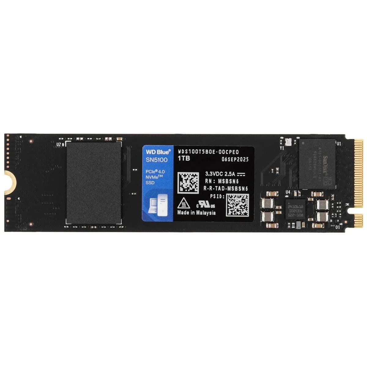 Western Digital BLUE SN5100 1TB PCIe NVMe Gen4x4 M.2 2280 [WDS100T5B0E]