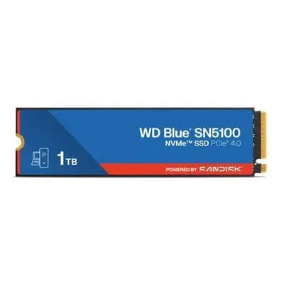 Western Digital BLUE SN5100 1TB PCIe NVMe Gen4x4 M.2 2280, RW Speed up to 7100/6700 MB/s, Expansion for PS5, Gaming Console, [WDS100T5B0E]