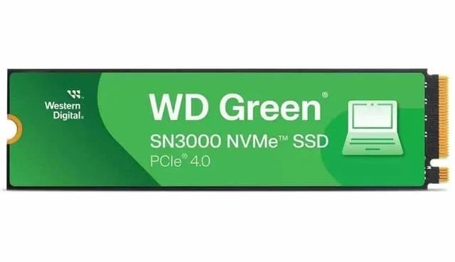 Western Digital Green SN3000 2TB PCIe NVMe Gen4x4 M.2 2280, RW Speed up to 5000/4200 MB/s, [WDS200T4G0E]
