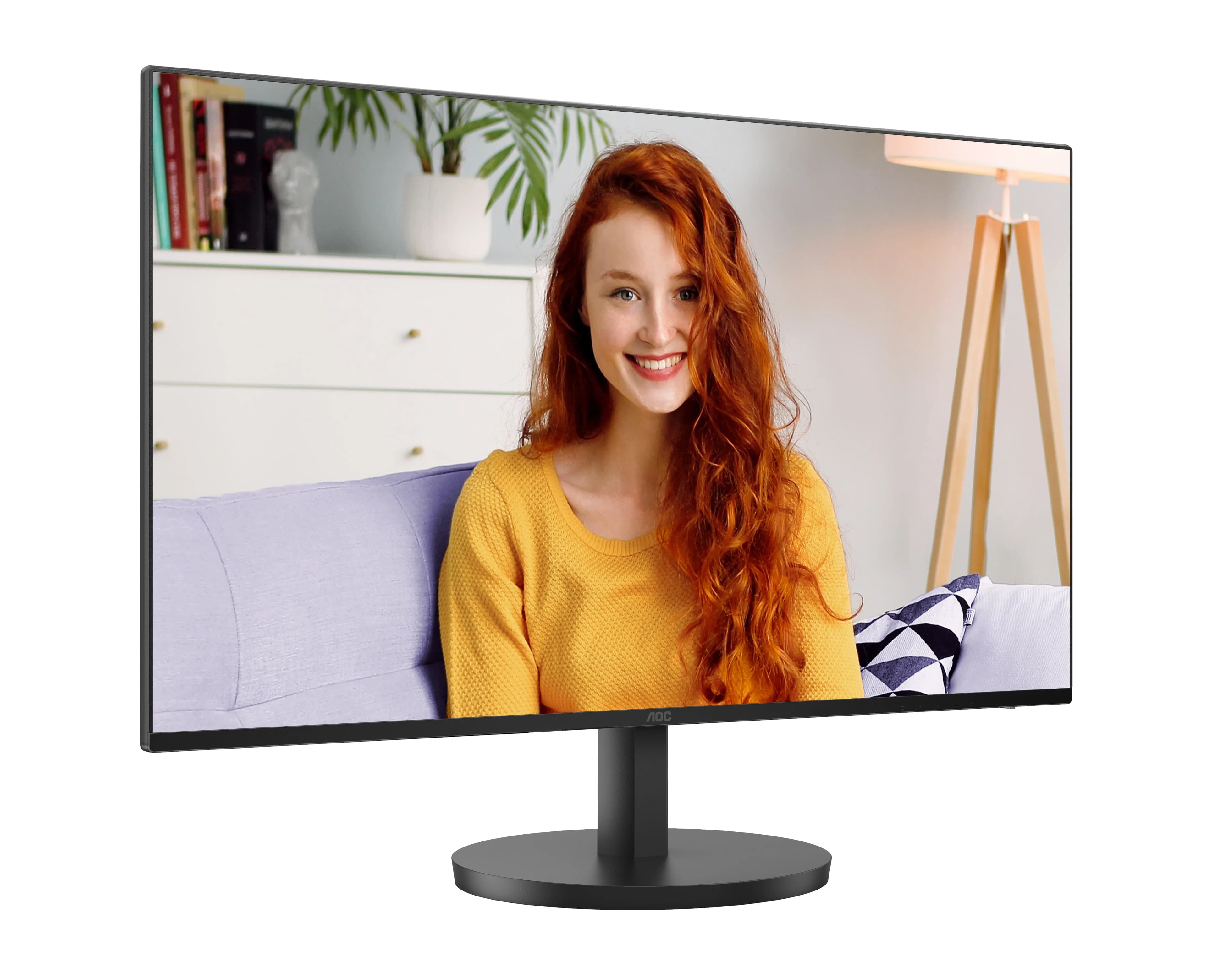 AOC 23.8" 24B3CA2 (1920x1080), LED FHD IPS, 100Hz, 1300:1, 250 cd/m2, 20000000:1, 178/178, 1ms, Стереодинамики (2x2 Вт), 3-сторонняя безрамочная конструкция, Наклон -5/15 градусов, Low Blue Light, Flicker-free technology, Adaptive-Sync technology, 1x USB Type C video signal, power delivery and data transfer (видеосигнал, питание и передача данных), HDMI, 2x USB, Black + HDMI кабель в комплекте