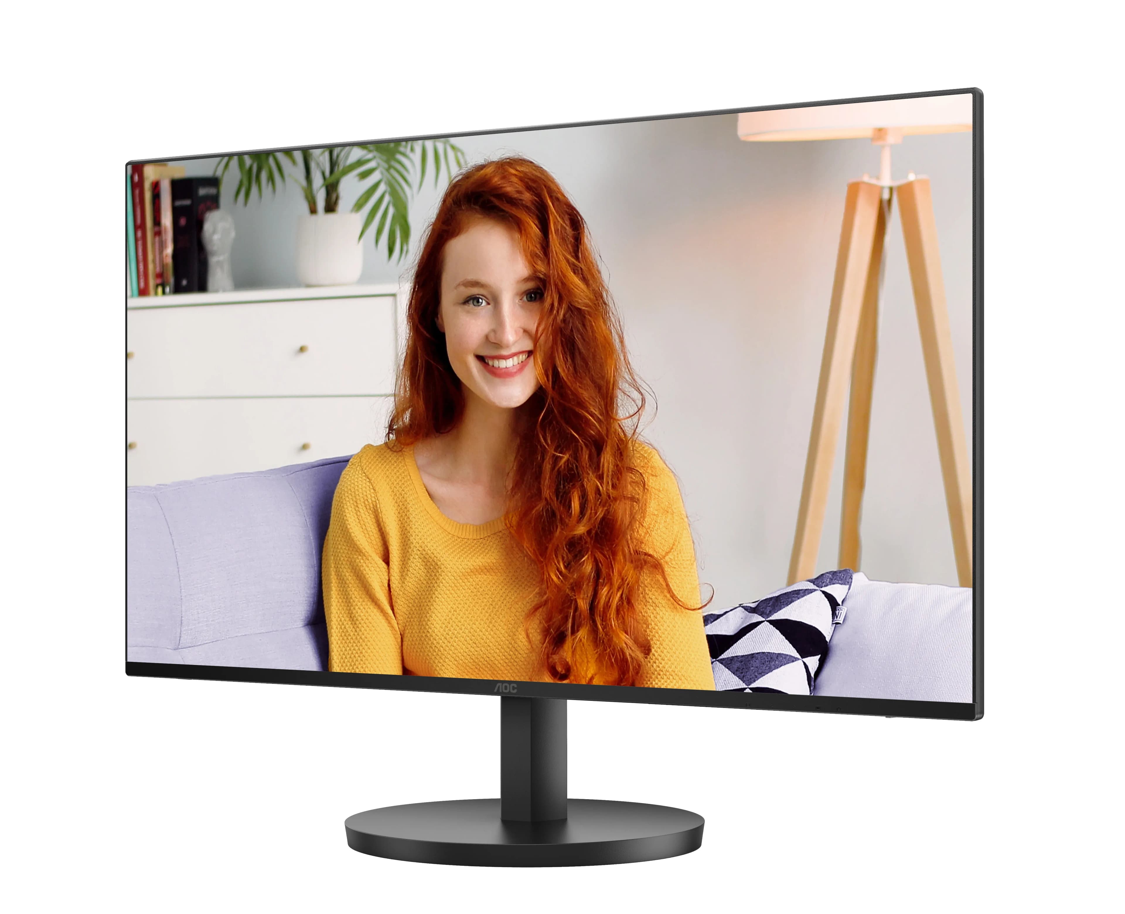 AOC 23.8" 24B3CA2 (1920x1080), LED FHD IPS, 100Hz, 1300:1, 250 cd/m2, 20000000:1, 178/178, 1ms, Стереодинамики (2x2 Вт), 3-сторонняя безрамочная конструкция, Наклон -5/15 градусов, Low Blue Light, Flicker-free technology, Adaptive-Sync technology, 1x USB Type C video signal, power delivery and data transfer (видеосигнал, питание и передача данных), HDMI, 2x USB, Black + HDMI кабель в комплекте