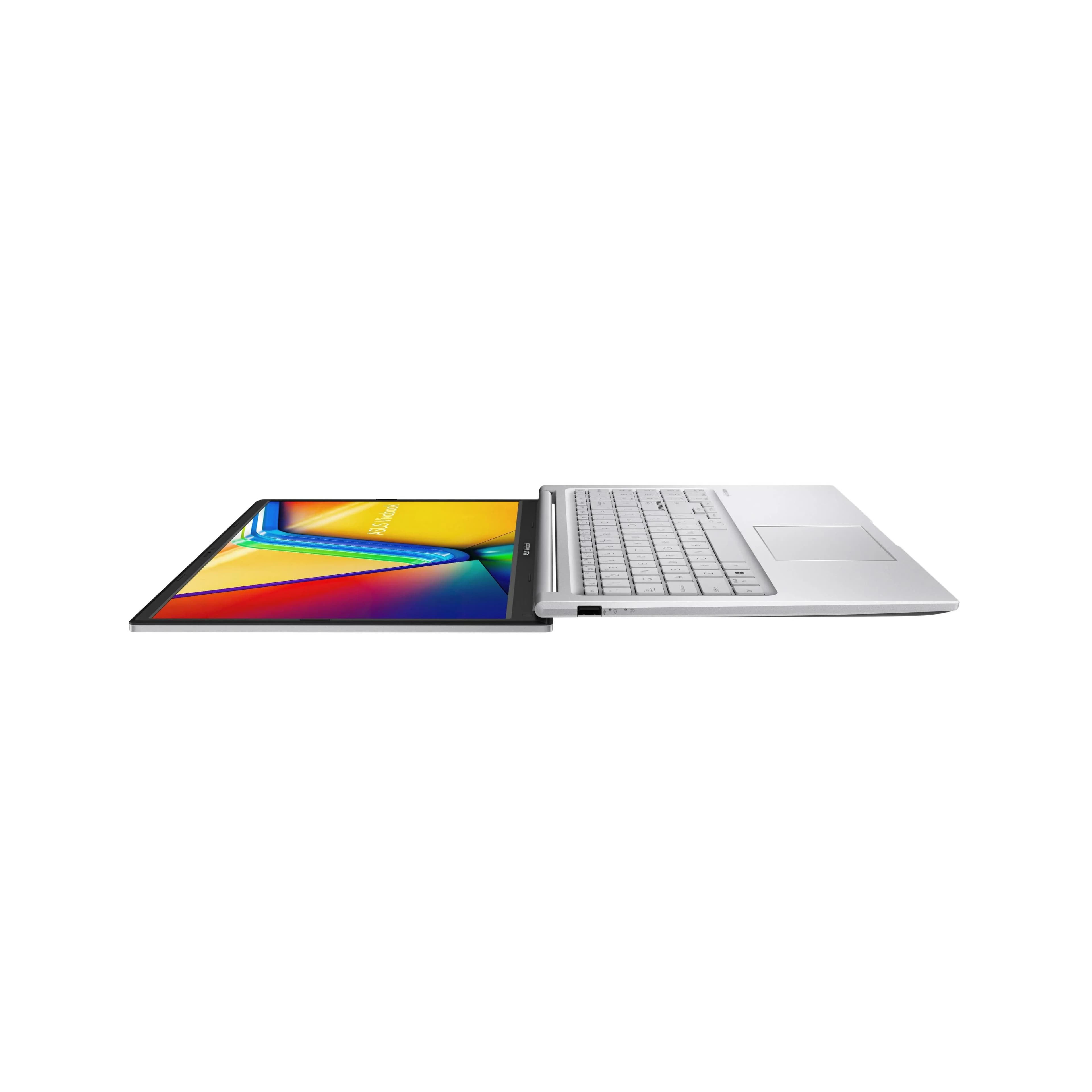 Asus VivoBook 15 F1504VA-BQ336 Intel Core 5-120U (10 ядер/12 потоков, up to 5.0Ghz), 15.6" FULL HD IPS (1920 x 1080), 8GB DDR5, 256GB SSD PCIe NVMe, Intel Graphics, 3xUSB Type-A, 1xUSB Type-C, WiF 6, BT 5.2, 720p HD Camera with Privacy Shutter, Backlit Chiclet Keyboard (Подсветка клавиатуры), Fast Charging (Быстрая зарядка), Eng-Rus, COOL SILVER