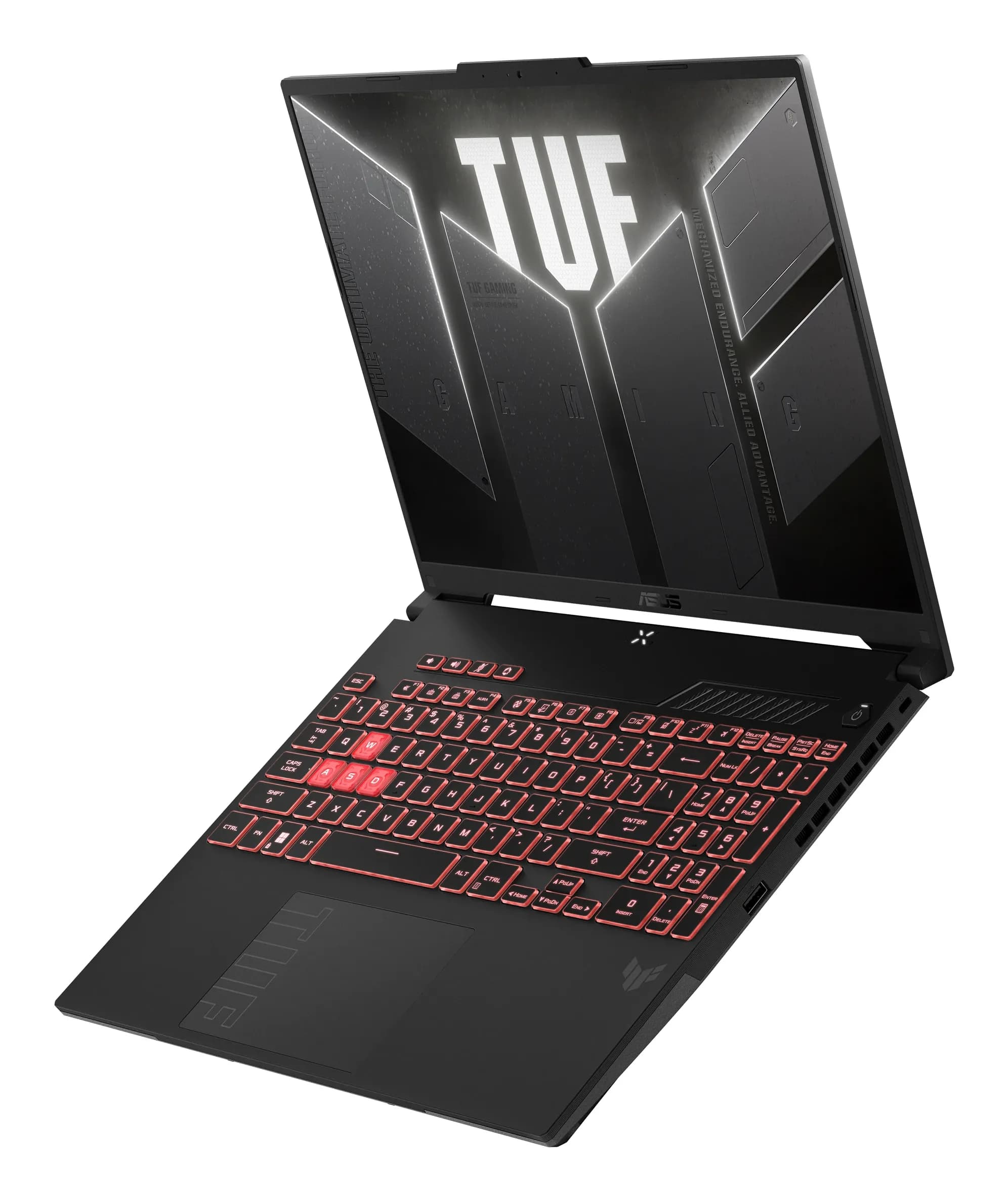 ASUS TUF Gaming A16 FA607NUQ-WS73 AMD Ryzen 7 170 (up to 4.75Ghz), 16.0" WUXGA (1920 x 1200) IPS 144Hz, 16GB DDR5-4800Mhz, 512GB SSD PCIe NVMe M.2, NVIDIA GeForce RTX4050 6GB GDDR6, Wi-Fi 6, BT5.3, Dolby Atmos Sound, LAN, RJ45, 2xUSB Type-A, 2xUSB Type-C, Thunderbolt 4, 720P HD camera, Backlit Chiclet Keyboard 1-Zone RGB, Metallic Top Cover (Металлическая крышка), Quick Charge Type-C (Быстрая зарядка), Copilot key, Eng-Rus, MECHA GRAY + Windows 11 Home.