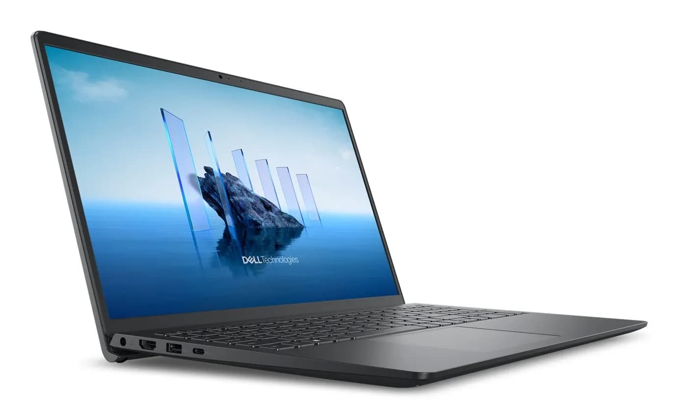 Dell Pro 15 Essential PV15250 Intel Core i5-1334U (10 ядер/12 потоков, up to 4.6Ghz), 15.6" FULL HD IPS (1920 x 1080) 120Hz, 8GB DDR5, 256GB SSD PCIe NVMe M.2, Intel Iris Xe Graphics, Wi-Fi 6, BT 5.0, 2xUSB Type-A, 1xUSB Type-C, 720p HD Cam at 30 fps HD RGB, Fingerprint Scaner (Сканер отпечатка пальцев), Dell ExpressCharge (Быстрая зарядка), Eng-Rus, CARBON BLACK