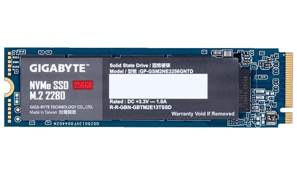 SSD GIGABYTE GP-GSM2NE3256GNTD 256GB M.2 2280 PCIe NVME Gen3x4 Read / Write: 1700/1100MB