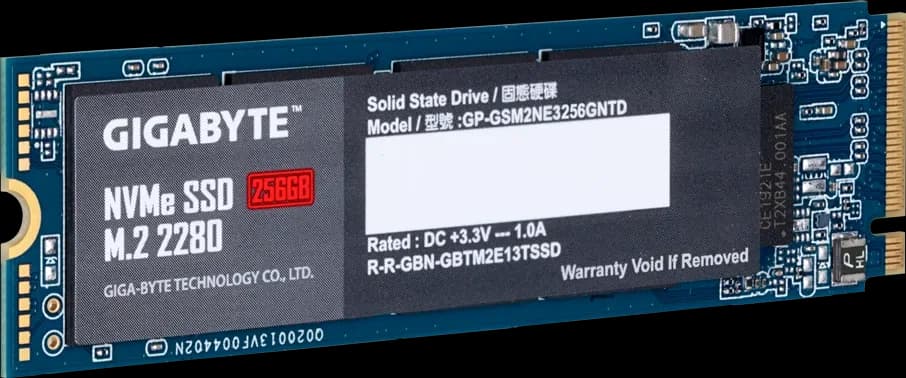 SSD GIGABYTE GP-GSM2NE3256GNTD 256GB M.2 2280 PCIe NVME Gen3x4 Read / Write: 1700/1100MB