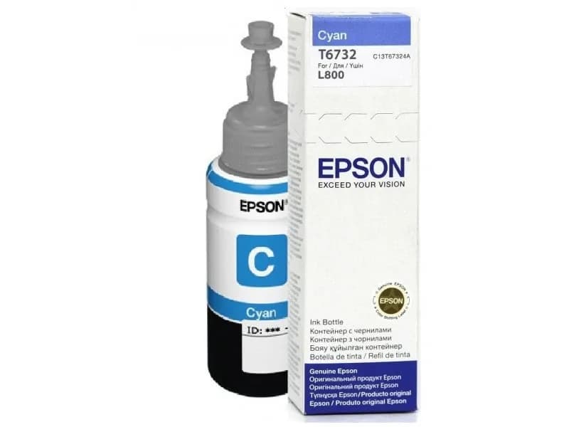 Краска Epson (C13T67324A) Cyan 70ml Cartridge for ink printer L800