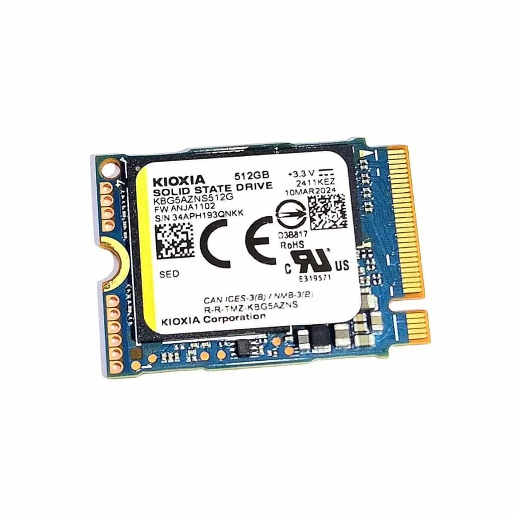 SSD KIOXIA KEG60ZNS512G 512GB M.2 2230 PCIe Gen4 x4 NVMe R:4,800 MB/s W:4,000 MB/s