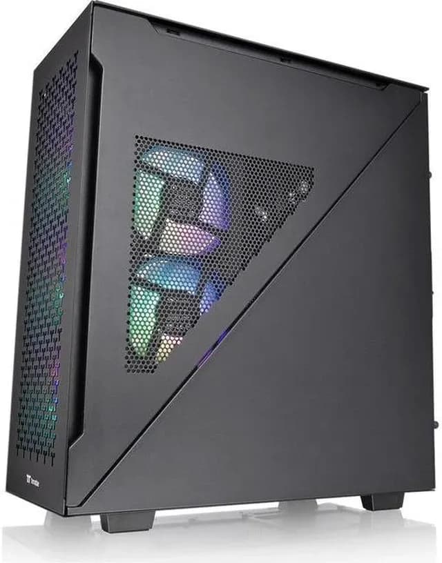 Корпус Thermaltake Divider 500 TG Air/Black CA-1T4-00M1WN-02, 3mm Tempered Glass x 2, ATX/Micro ATX/Mini ITX USB2x3.0+1xTypeC, HD-Audio, Высота CPU куллера до 170мм, VGA до 390мм, 530x230x466мм, Без Б/П, Черный