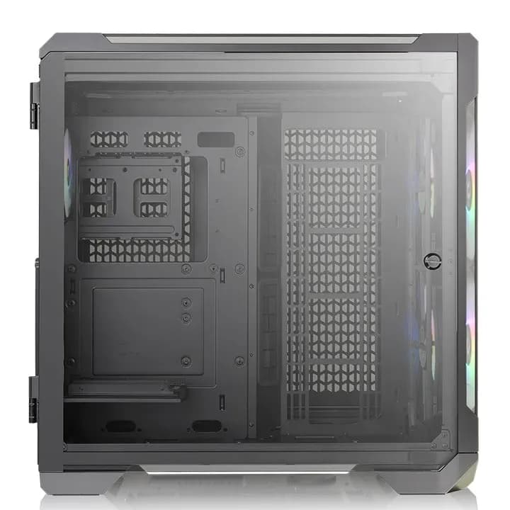 Корпус Thermaltake View 51 TG CA-1Q6-00M1WN-00 Micro ATX/Mini ITX USB2x3.0+2.0x2+1xTypeC, HD-Audio, Куллер 1x120мм+ 2x200мм ARGB, Высота CPU куллера до 175мм, VGA до 300мм, 550x315x525мм, Без Б/П, Чер