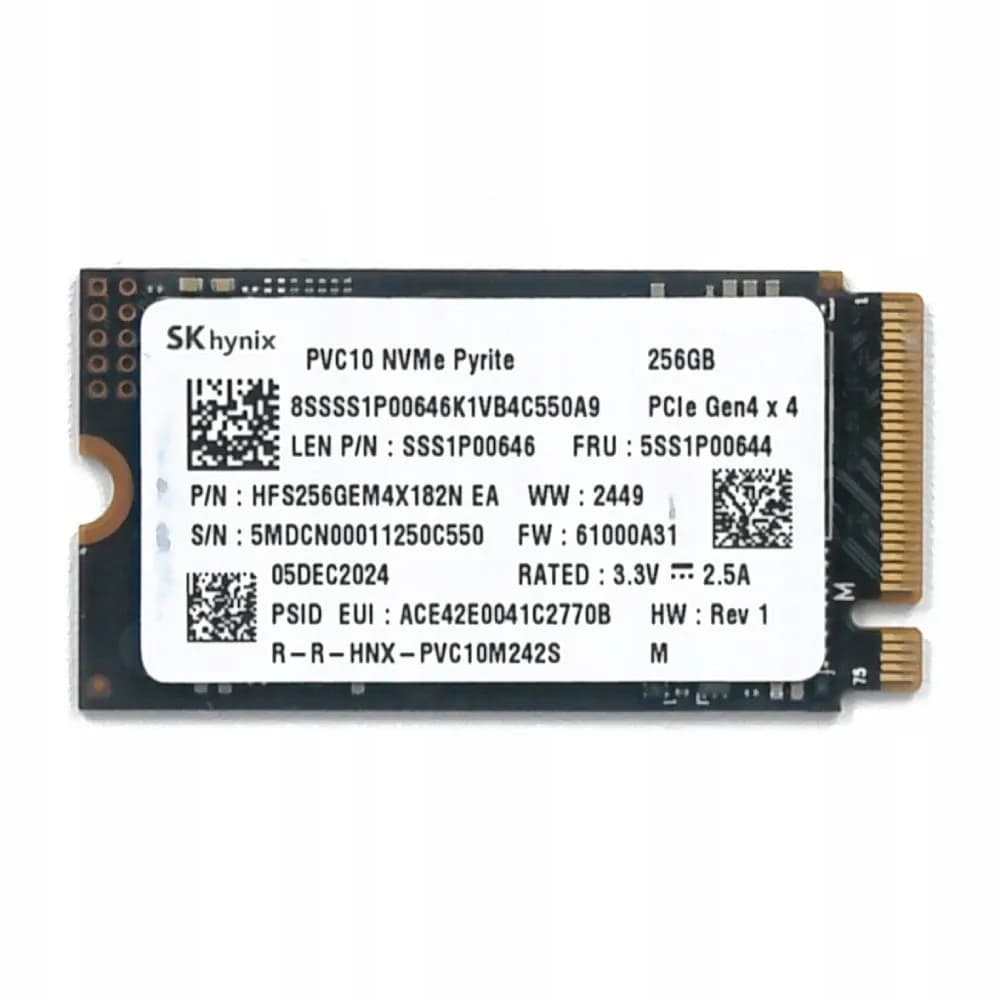 SSD SK Hynix PVC10 256GB M.2-2242 PCI-E GEN 4X4