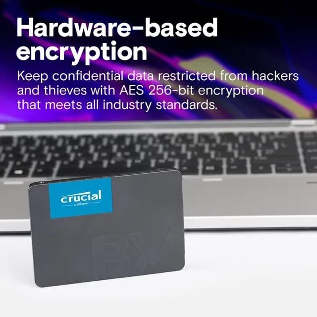 Твердотельный накопитель SSD 1000GB Crucial [CT1000BX500SSD1] BX500 3D NAND SATA 2.5-inch, Read/Write up 540/500MB/s, 1.5Mh(MTBF)