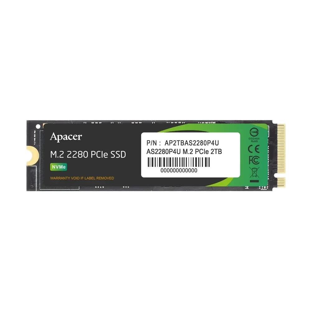 Твердотельный накопитель SSD 1024GB Apacer 2280M M.2 PCI-E Gen3 x4, Read/Write up 3500/3000MB/s [AP1TBAS2280P4U-1]