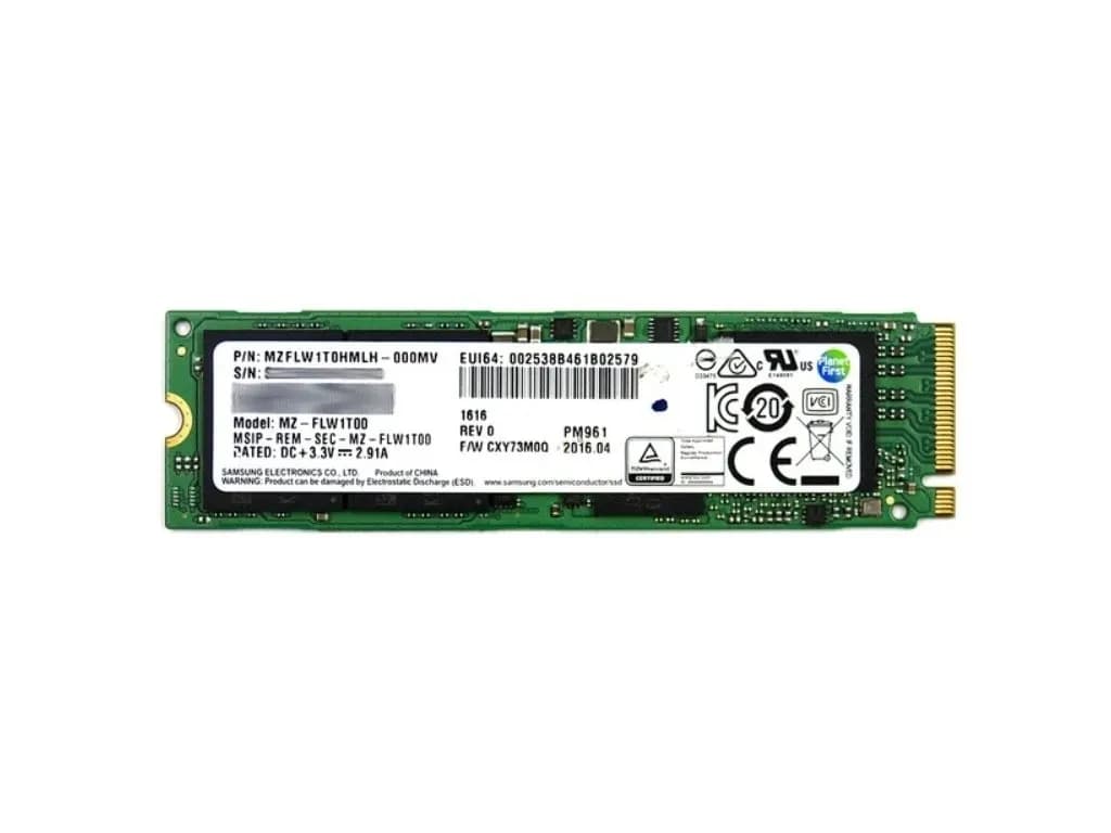 Твердотельный накопитель SSD 1024GB Samsung NVMe M.2 2280 PCI Express 3.0 x4 (NVMe R/W:3000/1700MB/s) [MZ-FLW1T00] pulled
