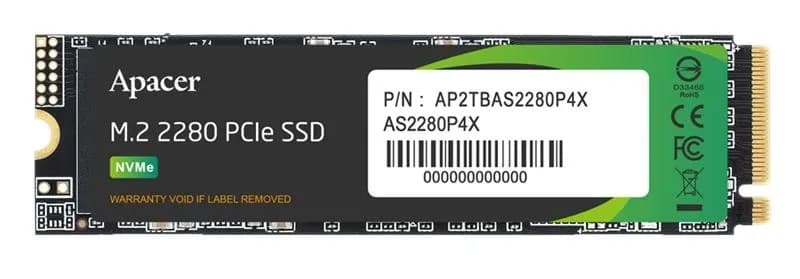 Твердотельный накопитель SSD 256GB Apacer 2280M M.2 PCI-E Gen3 x4 [AP256GAS2280P4X-1]