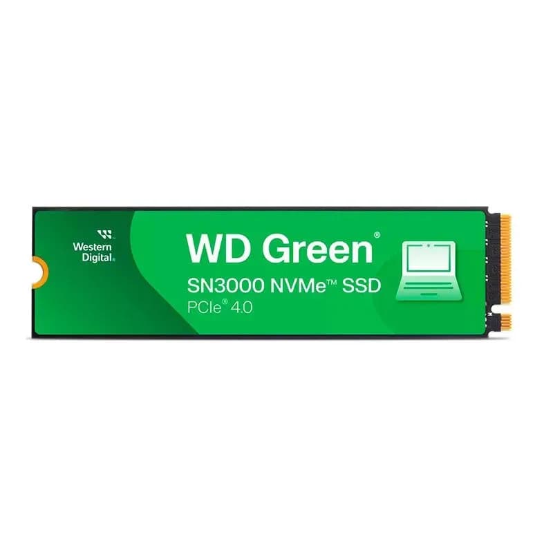 Твердотельный накопитель SSD 500GB Western Digital WD Green SN3000 M.2 2280, PCIe Gen4 x4, Read/Write up 5000/4100MB/s [WDS500G4G0E]