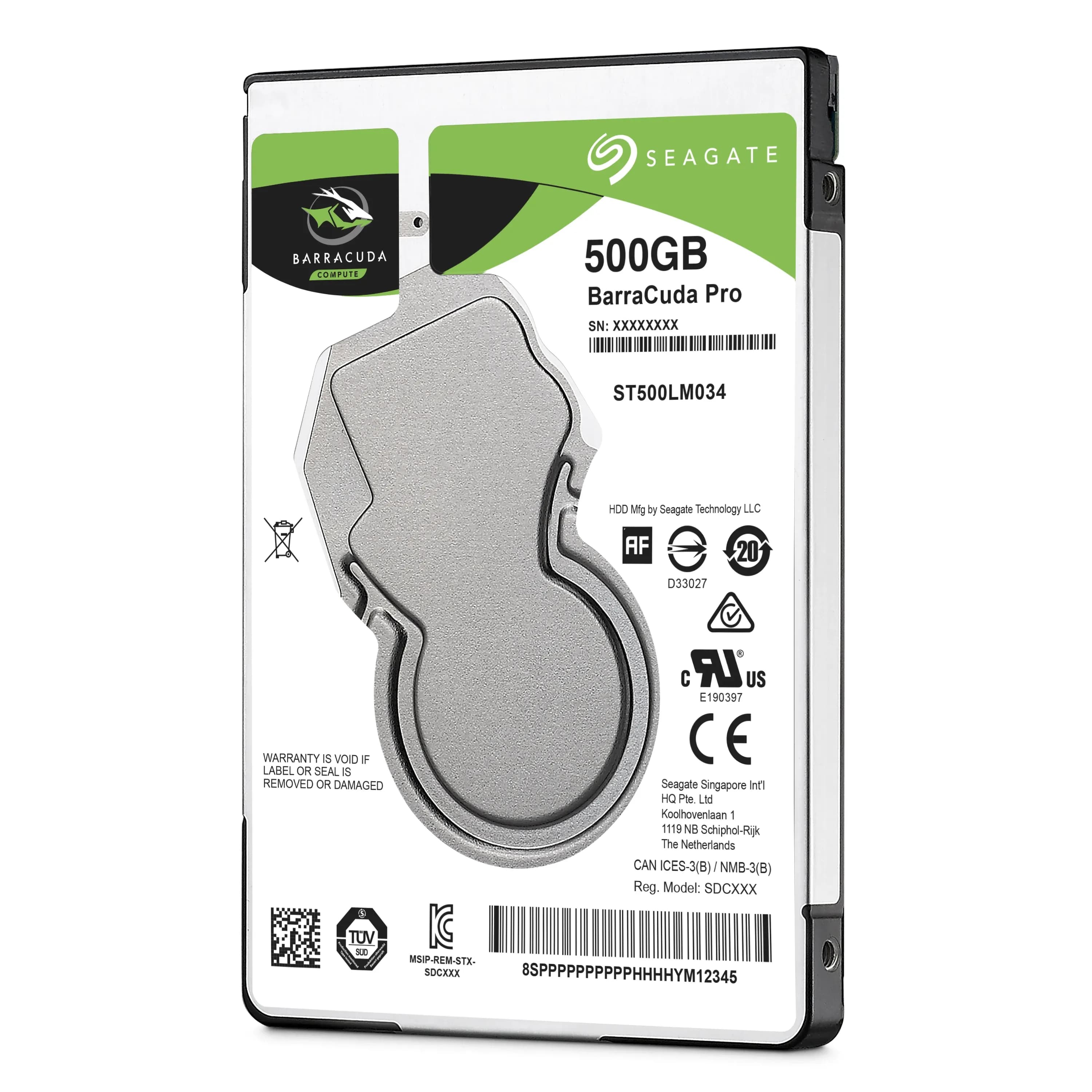 Жесткий диск HDD 500GB, Seagate, 7200rpm, 128MB Cache, SATA600, NCQ [ST500LM034] ноутбучный