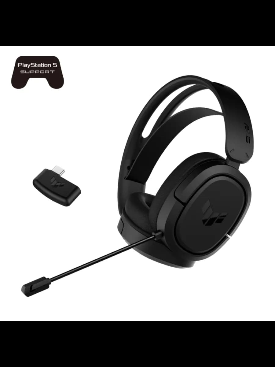 Беспроводные наушники с микрофоном ASUS TUF GAMING H1 WL, 2.4Ghz, 20-20KHz, -45dB, 60Ohm, микрофон 100Hz - 10KHz
