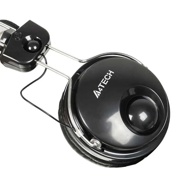Наушники с микрофоном A4Tech HS-7P, Black, 20-20000Ghz, 97dB, 2 x mini jack 3.5 mm, 40mm, 2.5m, Mic (крепление микрофона подвижное)