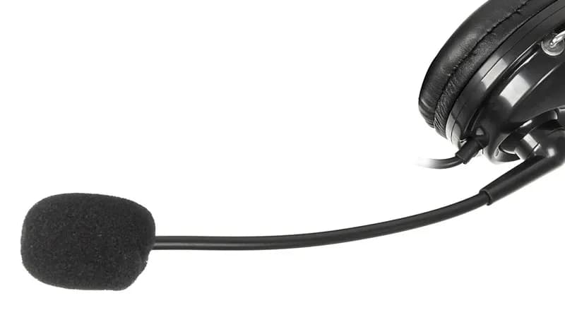 Наушники с микрофоном A4Tech HS-7P, Black, 20-20000Ghz, 97dB, 2 x mini jack 3.5 mm, 40mm, 2.5m, Mic (крепление микрофона подвижное)