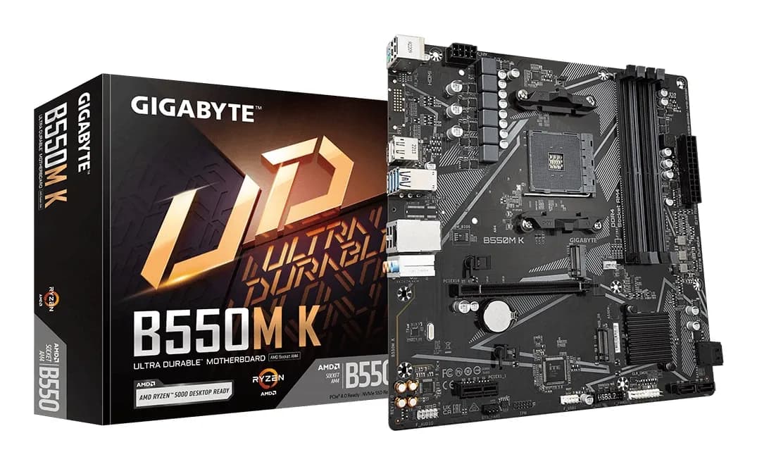 GIGABYTE B550M K материнская плата AMD B550 Разъем AM4 Микро ATX