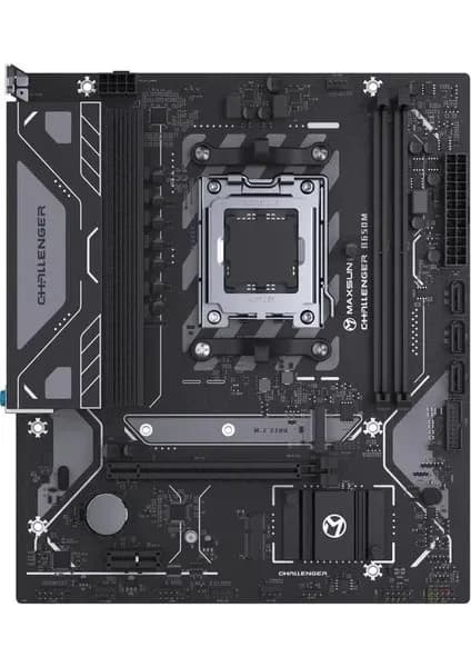 Материнская плата AM5 MAXSUN Challenger B650M V2, AMD B650, 2xDDR5 PC41600, 1xPCI-EX16, 1xPCI-EX1, 3xSATA+1M.2, GBLAN, Sound7.1, mATX, 4xUSB2.0, 5xUSB3.2, HDMI, DP