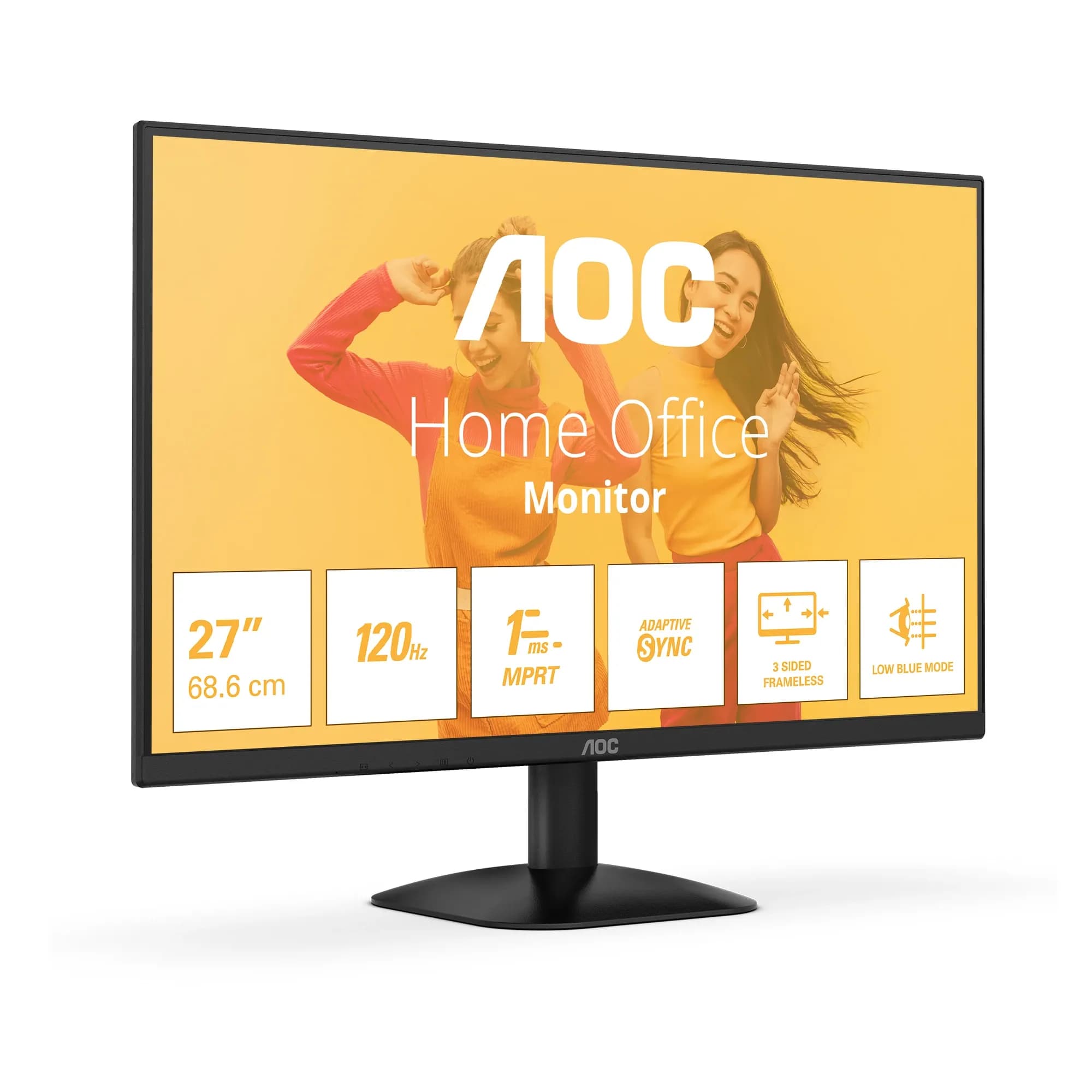 Монитор LCD 27" AOC 27B35HM/01, VA, 1920х1080 FHD, 20M:1, 250cd/m2, 178/178, 1ms, 100Hz, 16:9, 3000:1, 16.7M, 1-4ms HDMI