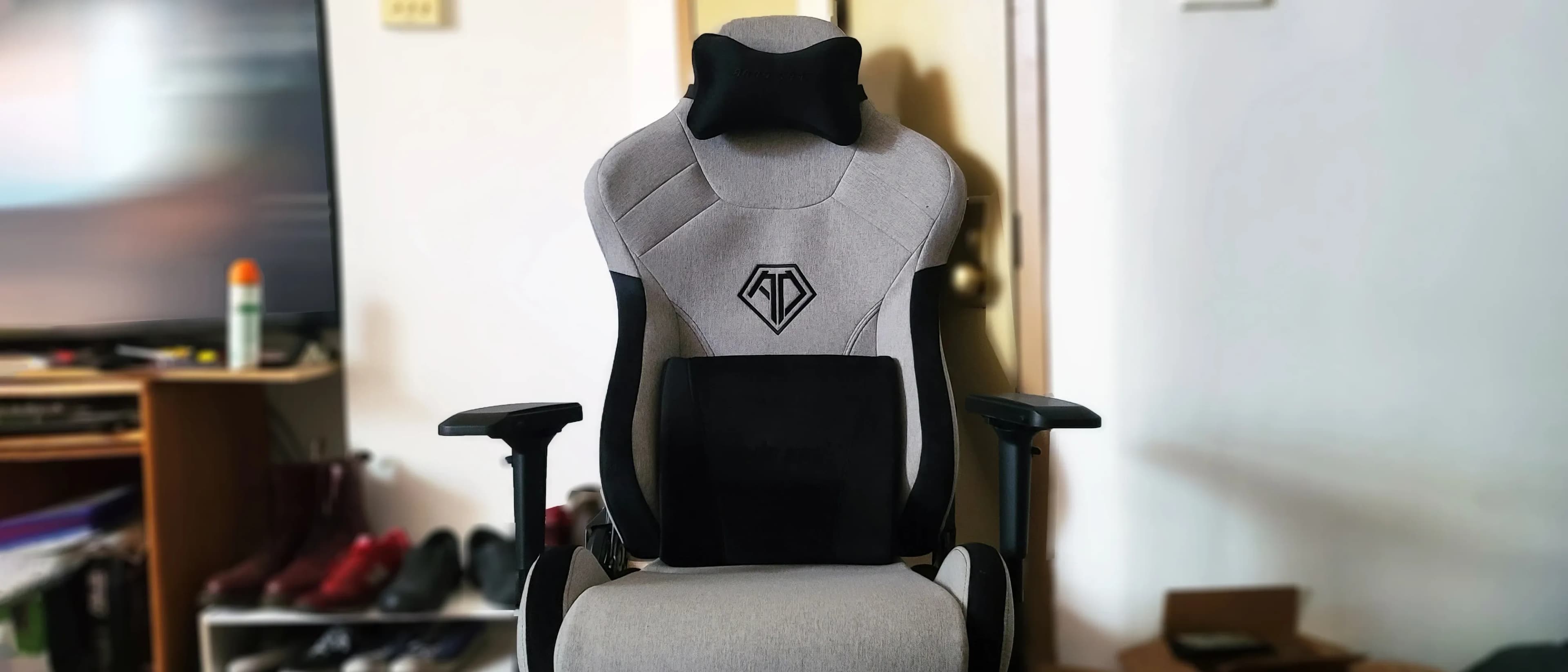 Gaming Chair AD12XLLA-01-GB AndaSeat T-Pro II Premium GRAY&BLACK 4D Armrest 65mm wheels Fabric