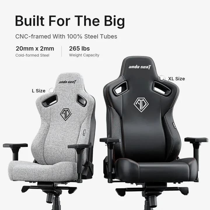 Gaming Chair AD12YDC-L-01-B-CF AndaSeat Kaiser 3 L BLACK 4D Armrest 65mm wheels Fabric