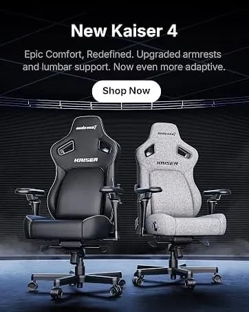 Gaming Chair AD12YDC-L-01-B-CF AndaSeat Kaiser 3 L BLACK 4D Armrest 65mm wheels Fabric
