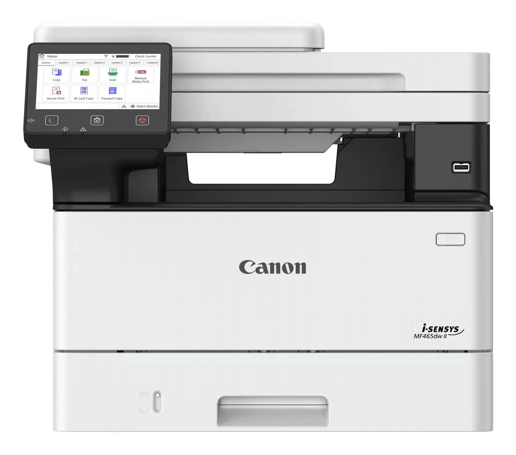 МФУ Canon i-SENSYS MF465DW II лазерное, монохромное, A4, 40 стр./мин., подача 350 листов, двусторонний автоподатчик документов, сенсорный дисплей 5", 1.2 ГГц CPU, 1 ГБ RAM, USB 2.0, Ethernet 10/100/1000, Wi-Fi [ 7188C007AA] КЗ