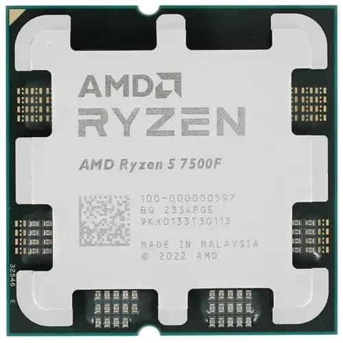 Процессор AMD Ryzen 5 7500F , 3.7-5.0GHz, 32MB Cache-L3, No-Graphics, 6 Cores + 12 Threads, Tray