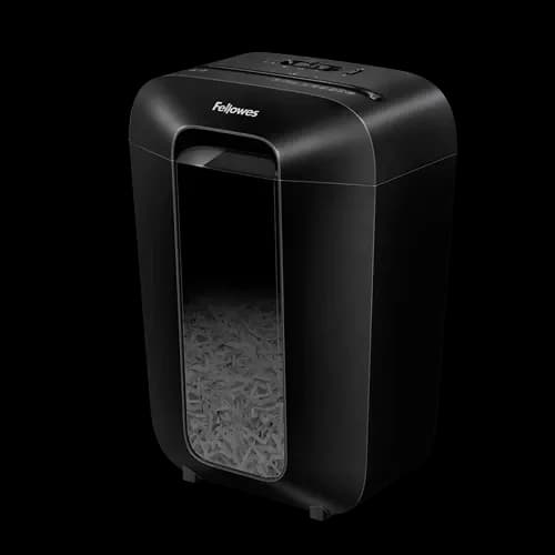 Шредер Fellowes POWERSHRED LX70 Уровень секретности P-4, Фрагмент 4х40 мм, Подача 5(30)лист, Емкость корзины 18л, Уничтожение скоб, скрепок, пл. карт, Черный