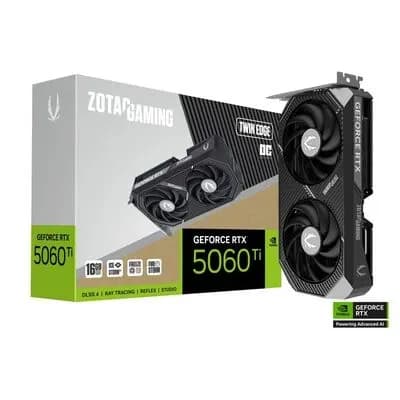 Видеокарта RTX 5060Ti ZOTAC GAMING GeForce RTX 5060 Ti Twin Edge OC 16GB GDDR7 [ZT-B50620H-10M]