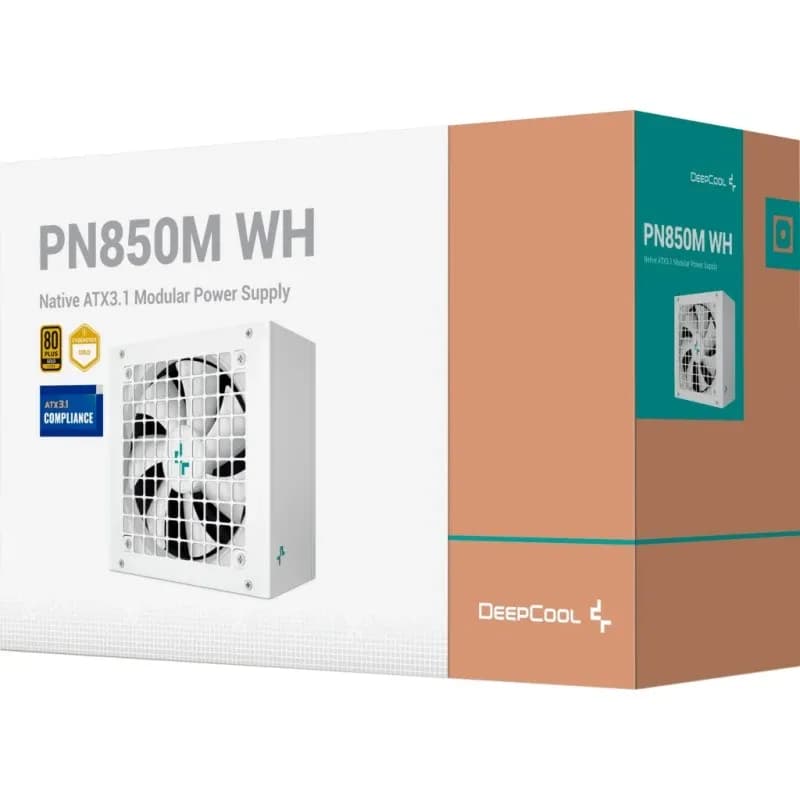 Power Unit DEEPCOOL PN850M WH WHITE 850W 80 PLUS GOLD certified 100-240V/ATX12V 3.1 & SSI EPS 12V